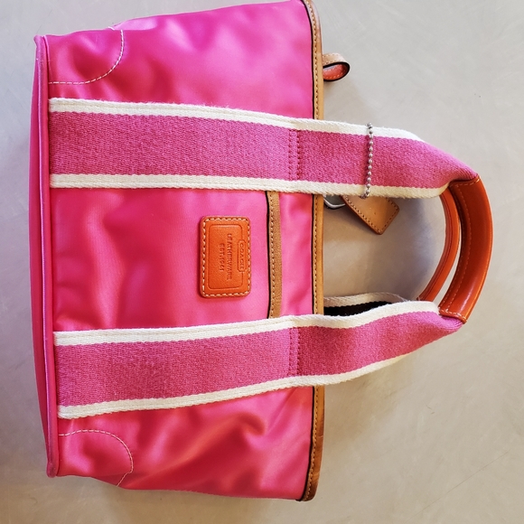 Euc Vintage Rare Coach Hampton Y2k Pink Tote Bag Purse c - Picture 4 of 13